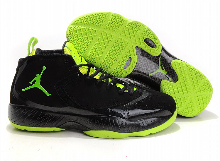 Air Jordan Shoes Black Green - Click Image to Close