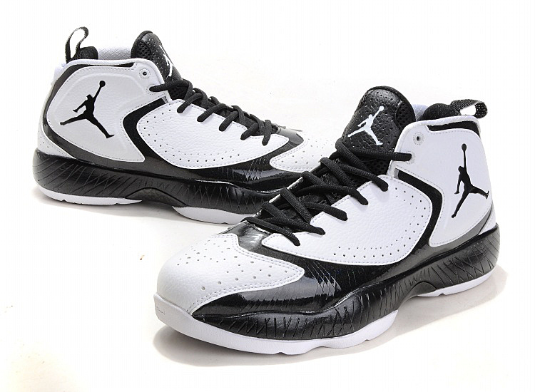 Air Jordan Shoes White Black - Click Image to Close