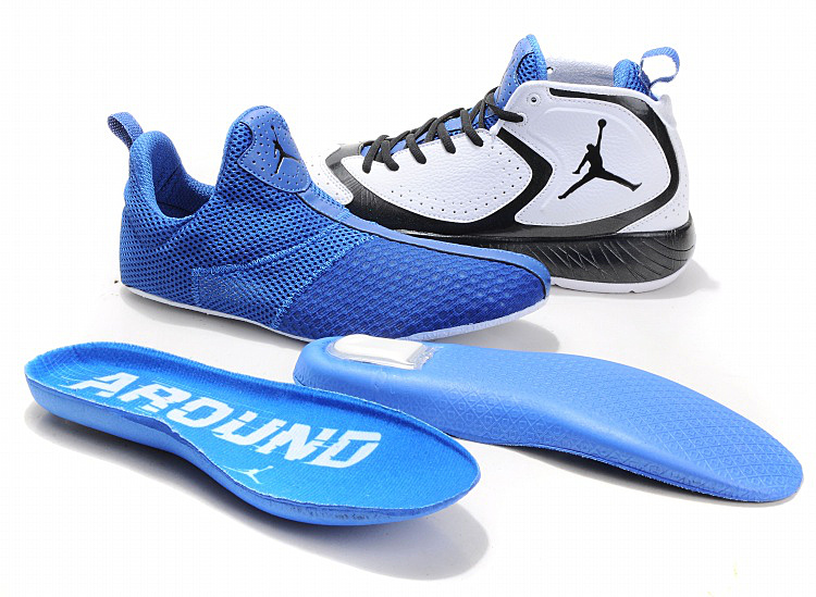 Air Jordan Shoes White Blue - Click Image to Close