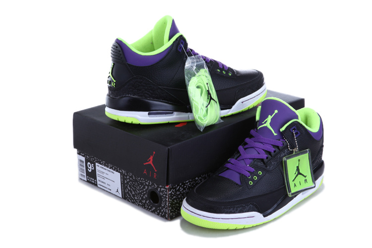 jordans green and purple