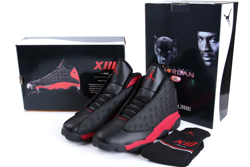 2013 Hardcover Air Jordan 13 Black Red Shoes