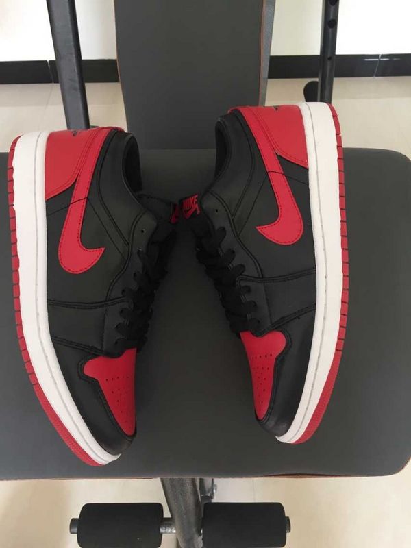Air Jordan 1 Low 30th Black Red Shoes