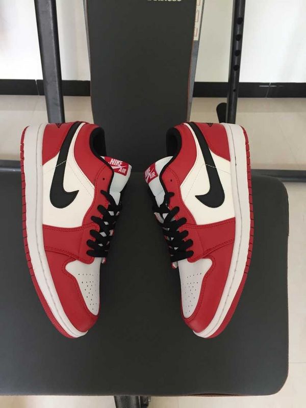 Air Jordan 1 Low 30th Red White Black Shoes