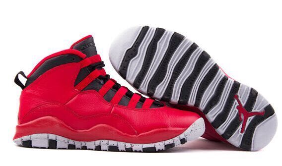 Air Jordan 10 Red Black Shoes For Women - Click Image to Close