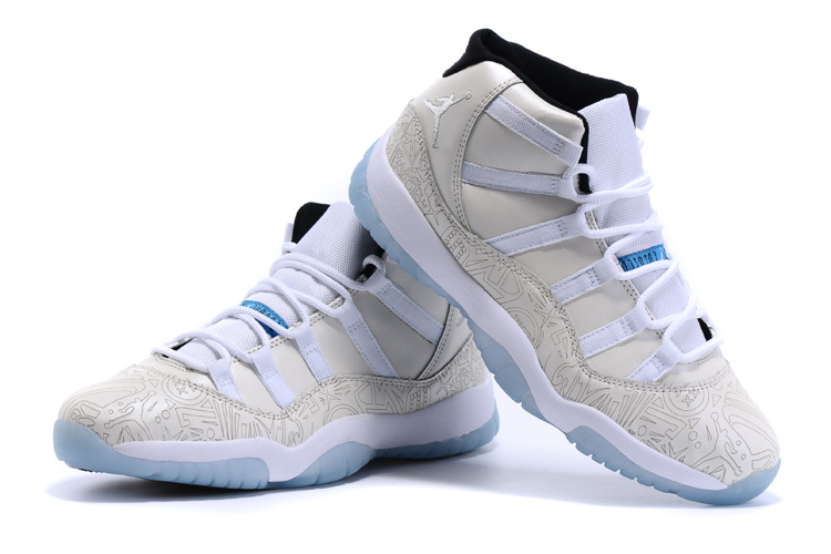 Air Jordan 11 LAB4 Shoes White Baby Blue - Click Image to Close