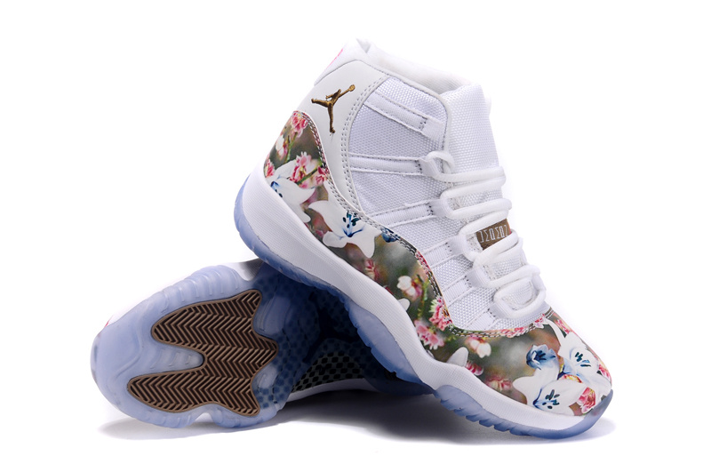 2015 Air Jordan 11 Scrawl Shoes White Coffe For Women