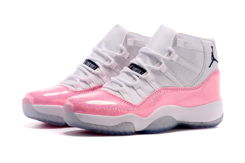 2015 Air Jordan 11 Shoes White Pink For Women - Click Image to Close
