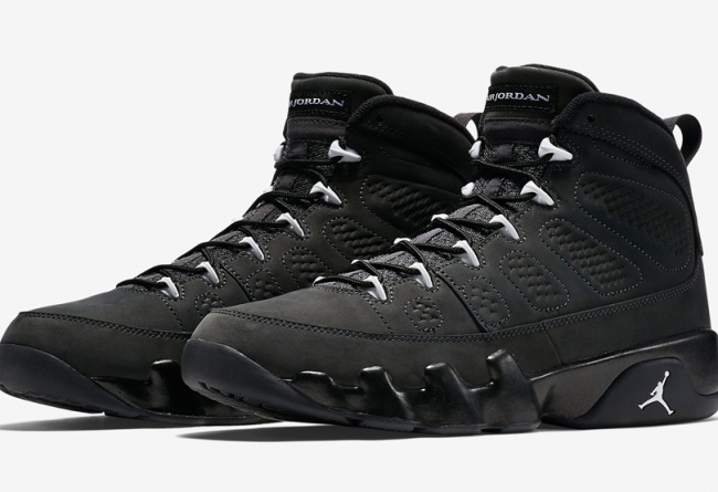 New Air Jordan 9 Shoes Anthracite All Black