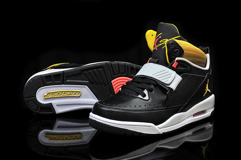 Air Jordan Flight 97 Black Grey Yellow Shoes - Click Image to Close