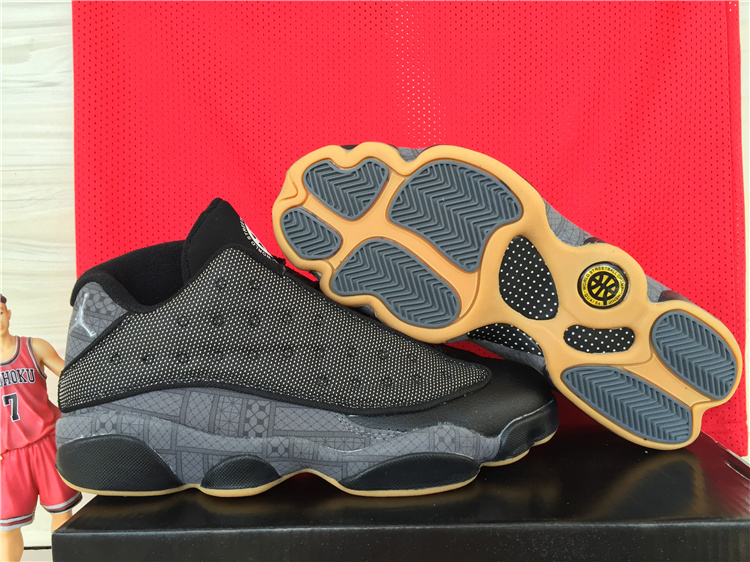 2015 Air Jordan 13 Low Black Orange Shoes