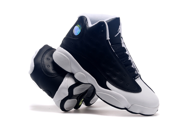 2015 Air Jordan 13 Oreo Black White Lover Shoes - Click Image to Close