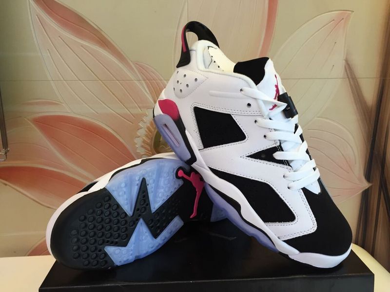 2015 Air Jordan 6 Low White Black Shoes - Click Image to Close