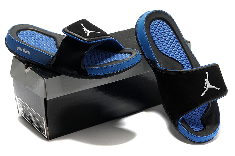 Air Jordan Hydro 2 Black Blue Sandal - Click Image to Close