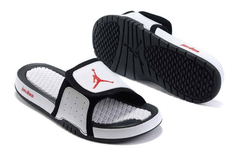 Air Jordan Hydro 2 White Black Red Sandal - Click Image to Close