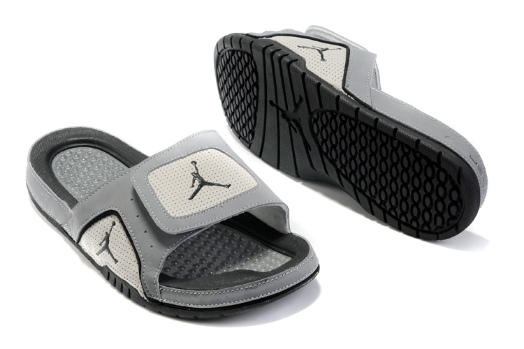 Air Jordan Hydro 5 Grey Black Sandal - Click Image to Close