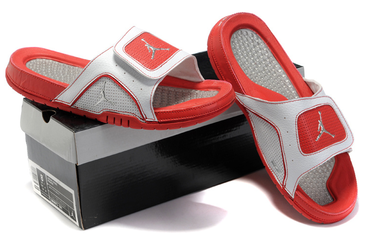 Air Jordan Hydro 5 Red White Sandal - Click Image to Close