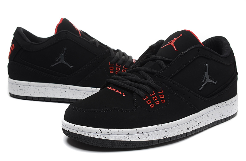 2015 Air Jordan 1 Low Black Red Shoes