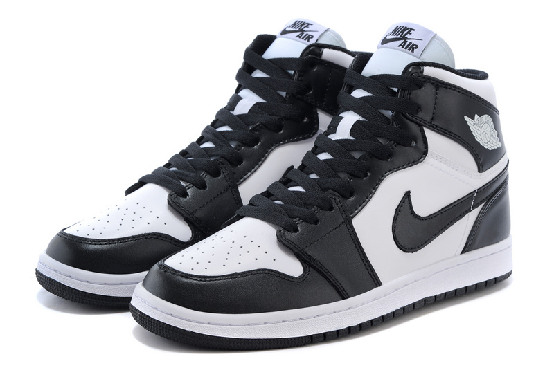 2015 Air Jordan 1 Retro Black White Shoes - Click Image to Close