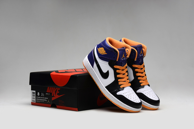 2015 Air Jordan 1 Retro White Orange Blue - Click Image to Close