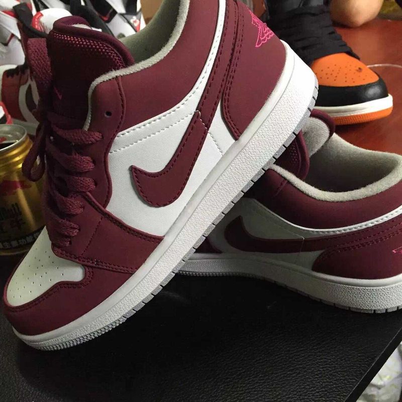 2015 Air Jordan 1 Retro White Wine Red - Click Image to Close