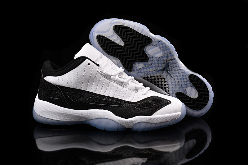 2015 Air Jordan 11 Low Retro Shoes White Black