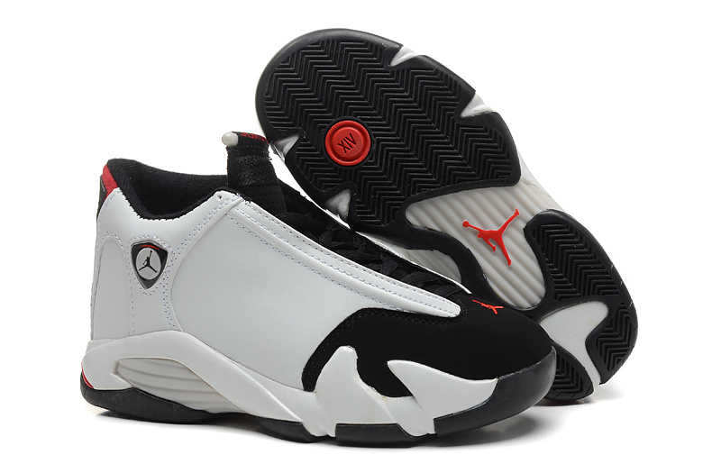 2015 Air Jordan 14 White Black Red Shoes - Click Image to Close