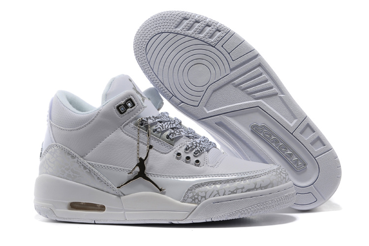 2015 Air Jordan 3 Retro Grey Cement Women Shoes - Click Image to Close