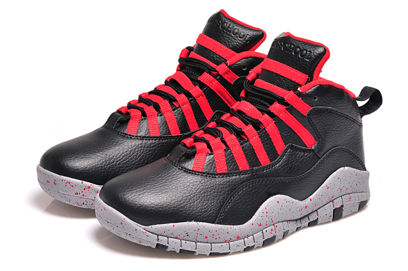 2015 Air Jordan 10 Black Red Shoes - Click Image to Close