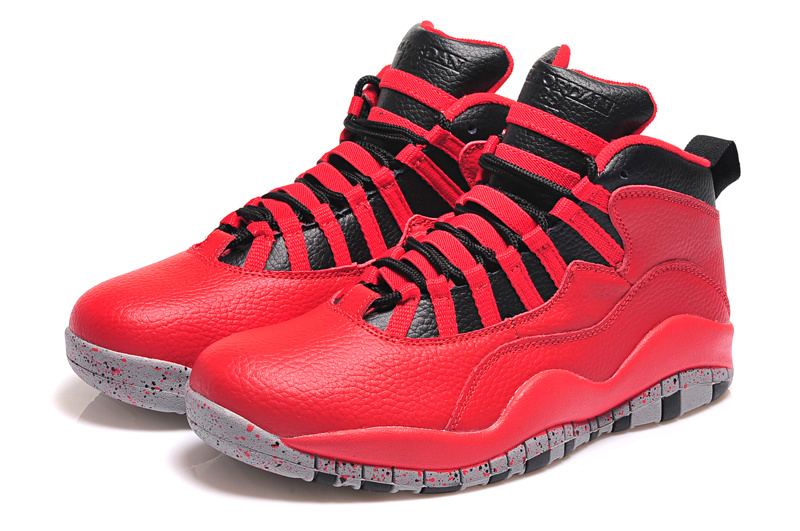 2015 Air Jordan 10 Red Black Shoes