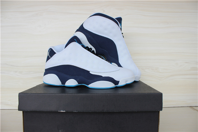 2015 Air Jordan 13 Low Retro White Blue Shoes