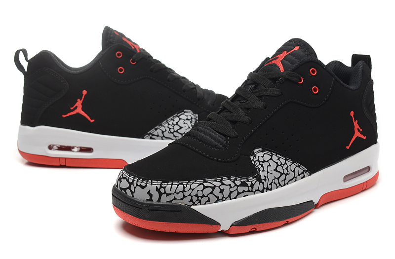 Air Jordan Cement Grey Black Red White Shoes - Click Image to Close