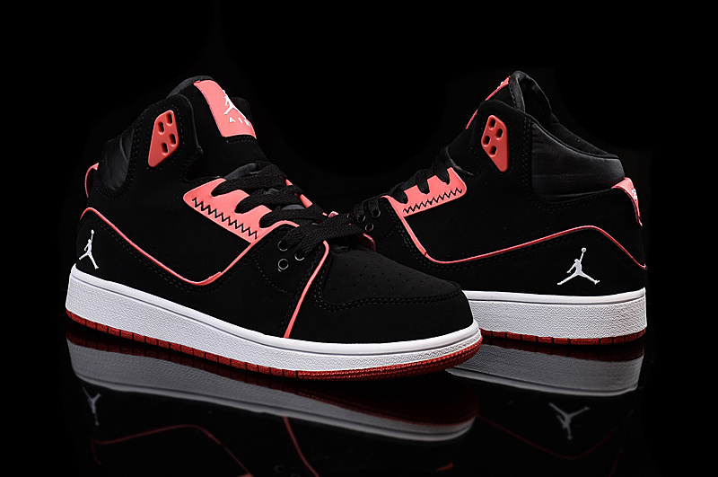 2015 Air Jordan 1 Flight 2 Black Red Women Shoes - Click Image to Close