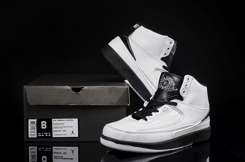 2016 Air Jordan 2 Retro White Black Shoes - Click Image to Close