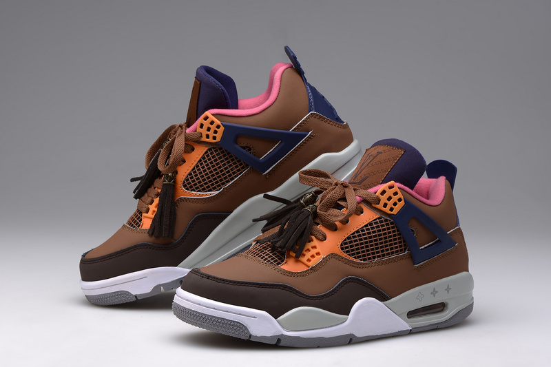 2016 Air Jordan 4 Retro Grey Brown Shoes - Click Image to Close