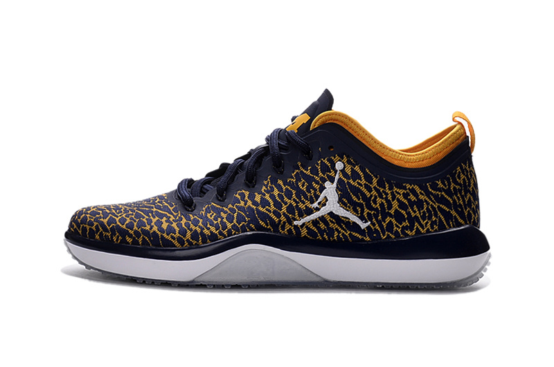 2016 Air Jordan Trainer 1 Low Yellow Blue Black Shoes