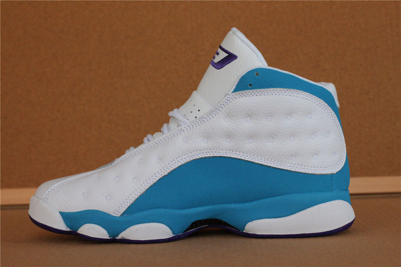 baby blue and white jordan 13