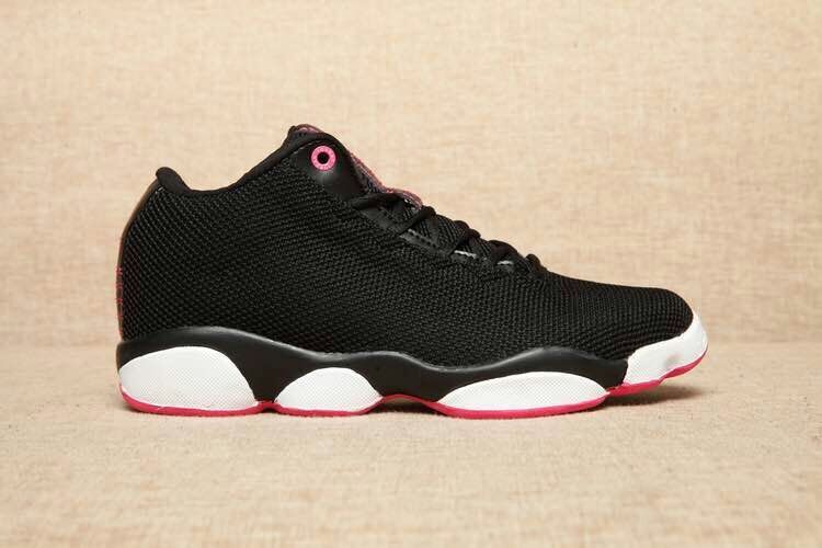 2016 Classic Air Jordan 13 Low GS Flyknit Black Pink Shoes - Click Image to Close