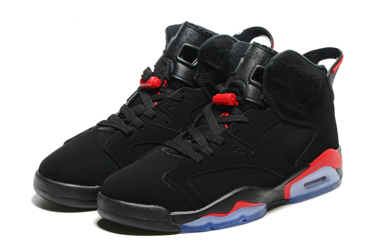 2016-Classic Air Jordan 6 Black Infrad Red Blue Sole Shoes