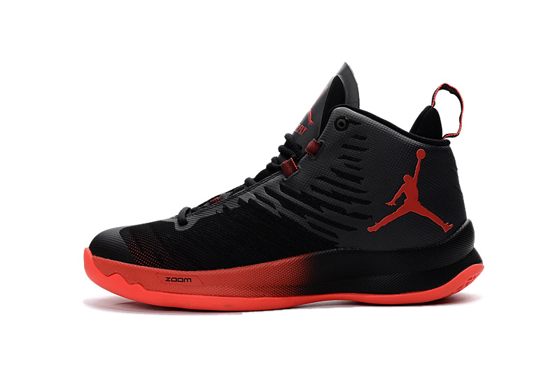 jordan black red shoes