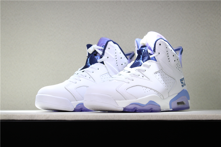 2018 air jordan 6 unc championship pe white university blue - Click Image to Close