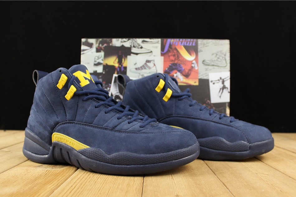 2018 psny x air jordan 12 michigan pe college navy amarillo