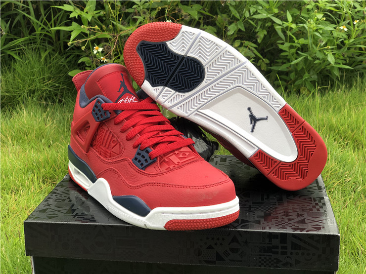 New Air jordan 4 se fiba gym red shoes