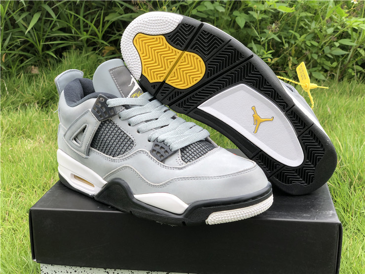 New Air jordan 4s cool grey black white shoes