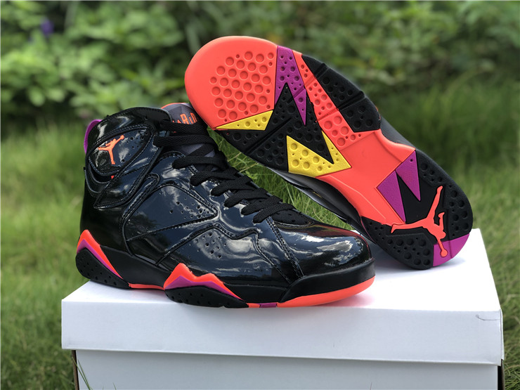 New Air jordan 7 retro black patent leather shoes - Click Image to Close