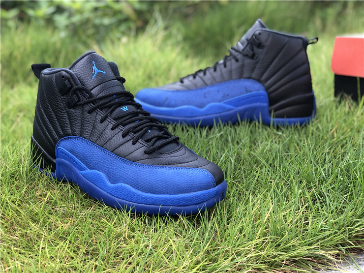 release New Air jordan 12 black game royal shoes