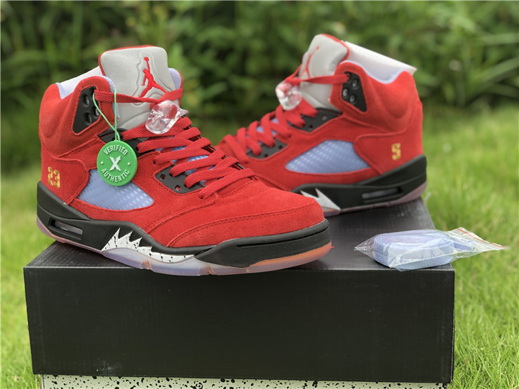 trophy room x New Air jordan 5 jsp university red shoes