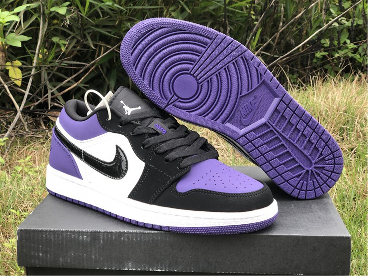 New Air jordan 1 low court purple shoes