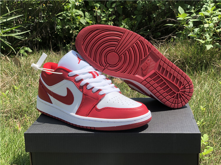 New Air jordan 1 low gym red white shoes