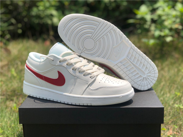 New Air jordan 1 low white red shoes - Click Image to Close