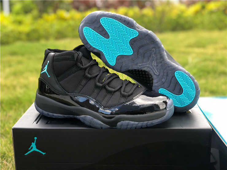 New Air jordan 11 retro gamma blue black varsity maize shoes